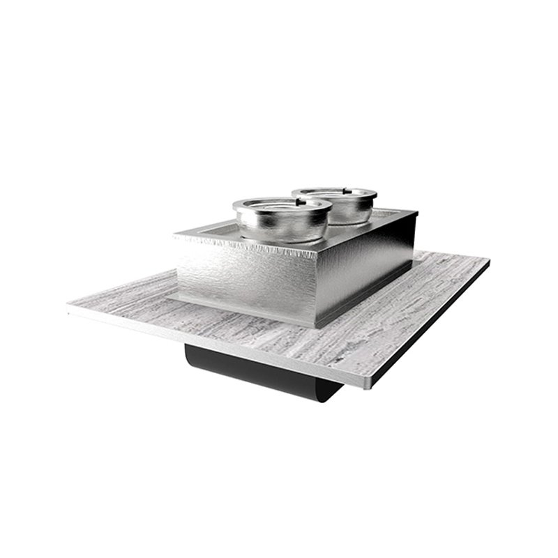 Foshan Furniture Supplier's Modern Silver Banquet Turntable Table Stainless Steel Folding round Design for Hotels Dining Halls