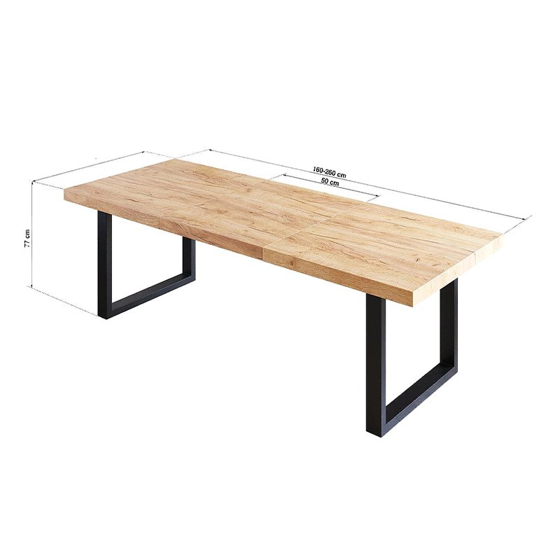 Rectangular Dining Table Factory Wholesale Wooden Mdf Top Iron China Home Furniture Metal Modern Dining Table