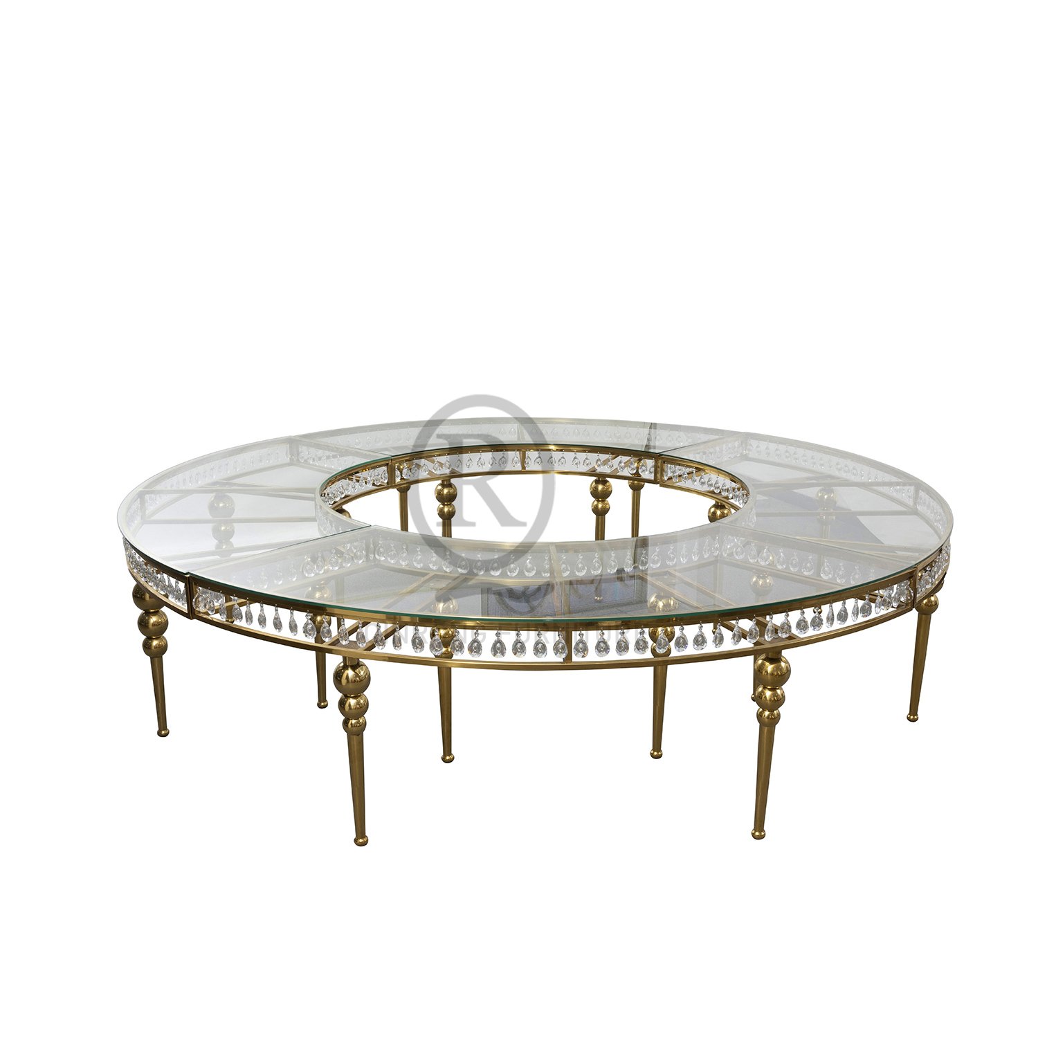 Custom Round Dining Table Wedding Table Gold Stainless Steel Dining Tables