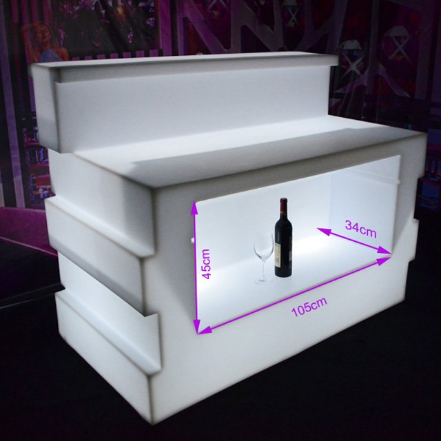 Outdoor event furniture led lighted table led bar counter