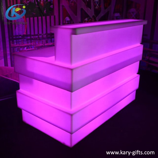 Outdoor event furniture led lighted table led bar counter