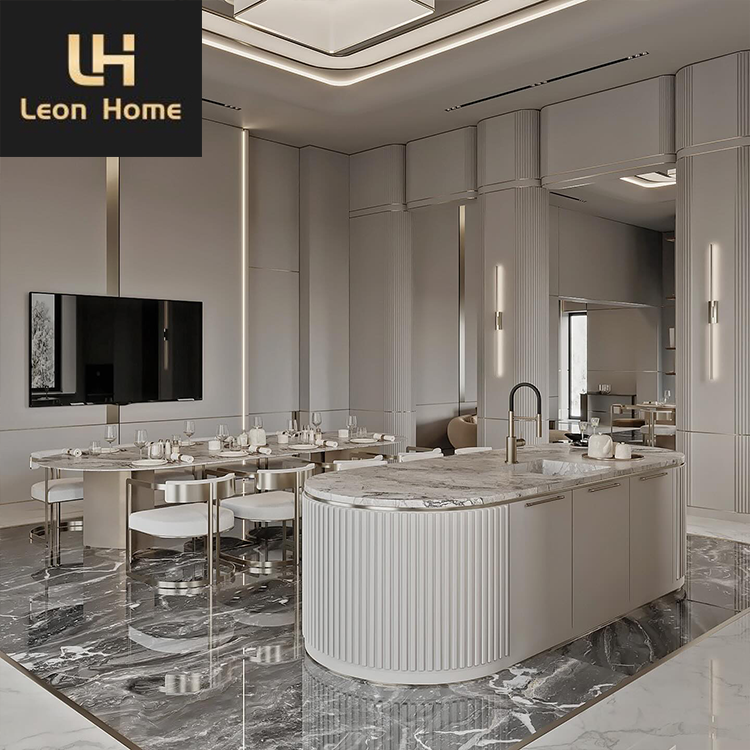 Manufacture Custom Home Dining Room Luxury Italian Metal Stainless Steel Dining Tables Marble Dining Table Sets
