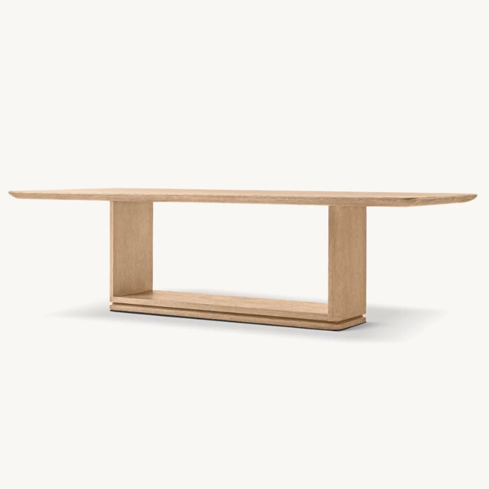 Defaico Contemporary Indoor Furniture Dining Table Oak Wooden American White Oak Veneers for Dining Room