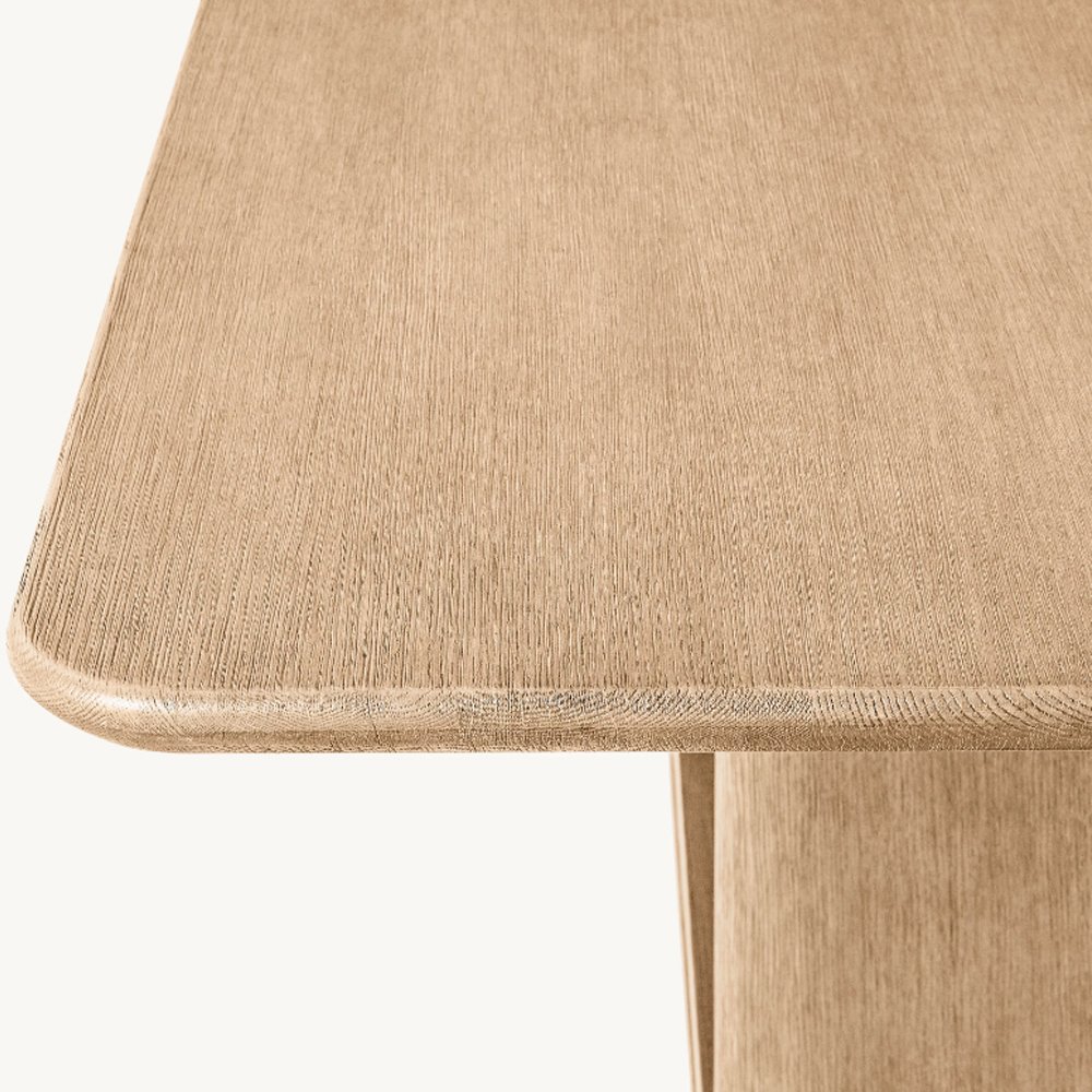 Defaico Contemporary Indoor Furniture Dining Table Oak Wooden American White Oak Veneers for Dining Room
