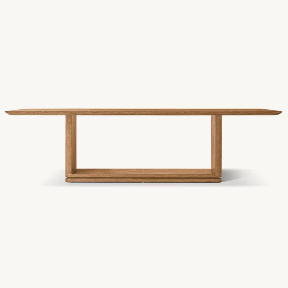 Defaico Contemporary Indoor Furniture Dining Table Oak Wooden American White Oak Veneers for Dining Room