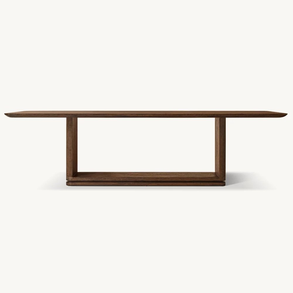 Defaico Contemporary Indoor Furniture Dining Table Oak Wooden American White Oak Veneers for Dining Room