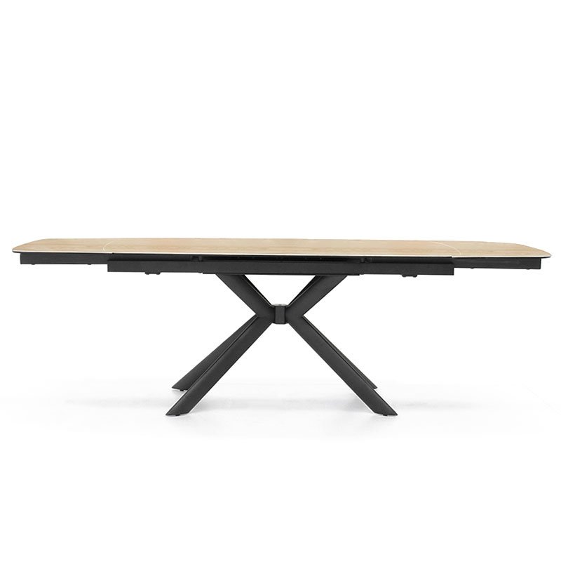 Sintered Stone Macy 6 Chairs Set Two Side Extendable Dining Table