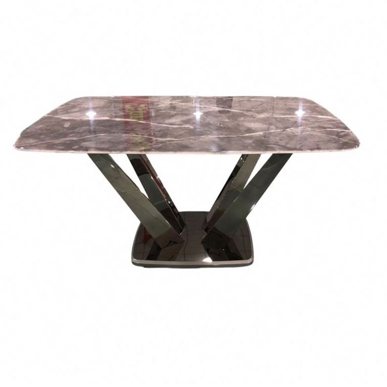 Italian light luxury marble table light luxury modern simple senior sense rectangular household small apartment dining table