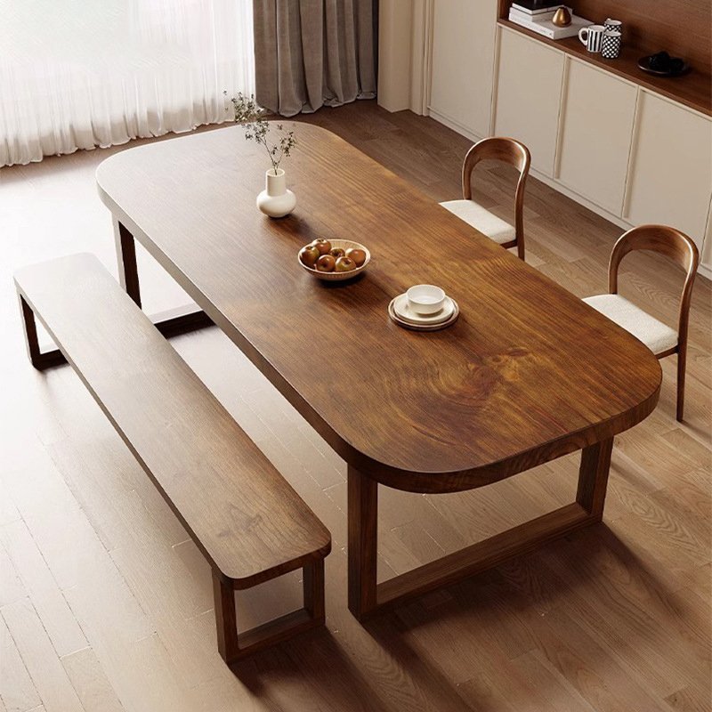 High Quality Wooden Dining Table Set Epoxy South American Walnut Solid Wood Table Unique Dining Table