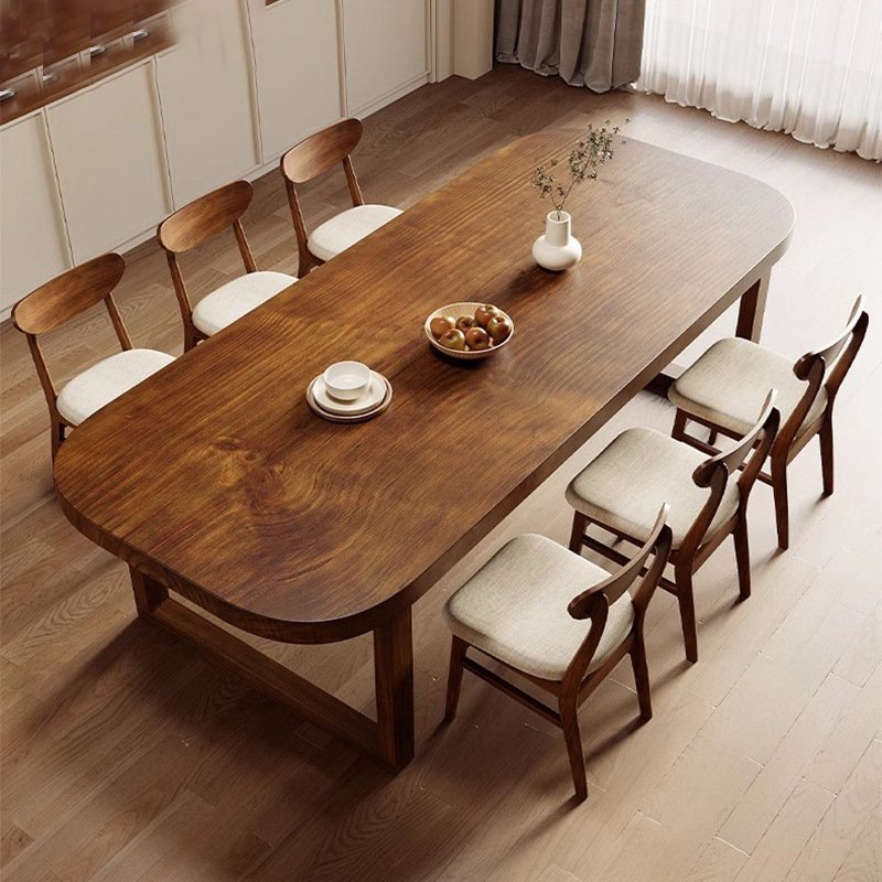 High Quality Wooden Dining Table Set Epoxy South American Walnut Solid Wood Table Unique Dining Table