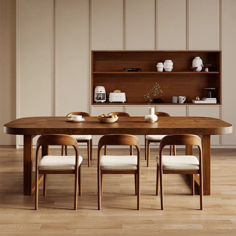 High Quality Wooden Dining Table Set Epoxy South American Walnut Solid Wood Table Unique Dining Table