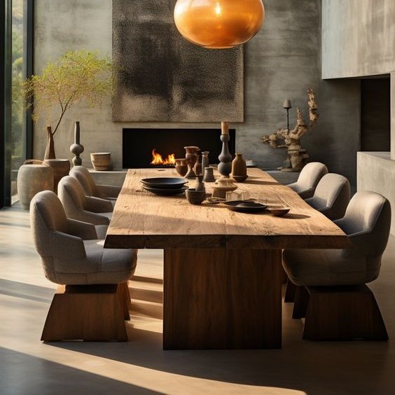 Moredesign Unique Design Natural Shape Table Top Oak Walnut Solid Wood Live Edge Wood Slab Dining Table