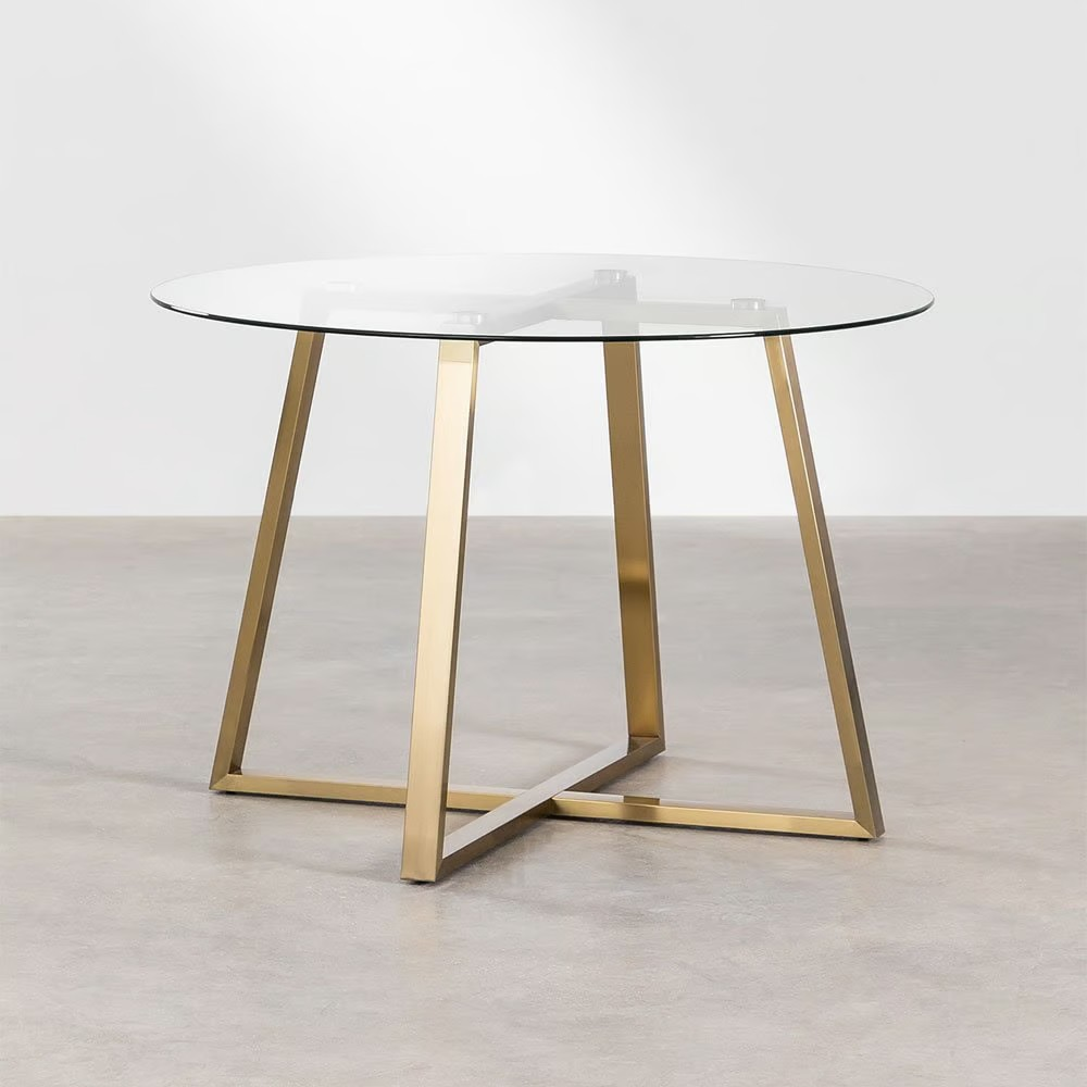Direct Sale from Manufacturer Modern 6-Seater Non-Folding Dining Table Set Stainless Steel KD Home Furniture for Kitchen & Gym