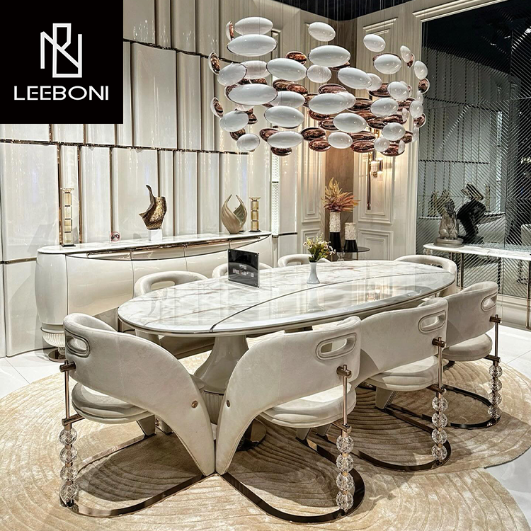 Manufacture Classical Design Dining Room Furniture Luxury Wood Custom Dining Chairs Long 260 Cm Handmade Dining Table