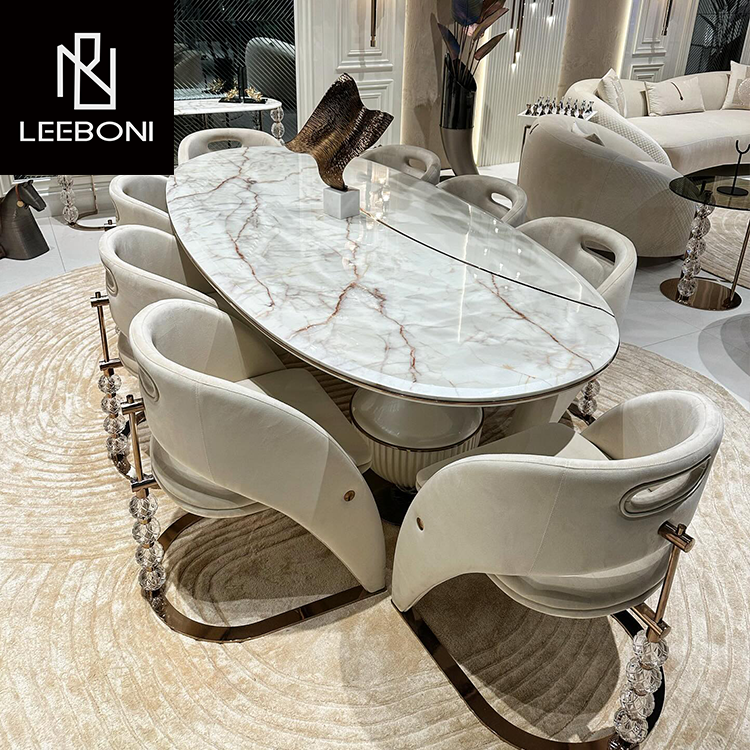Manufacture Classical Design Dining Room Furniture Luxury Wood Custom Dining Chairs Long 260 Cm Handmade Dining Table