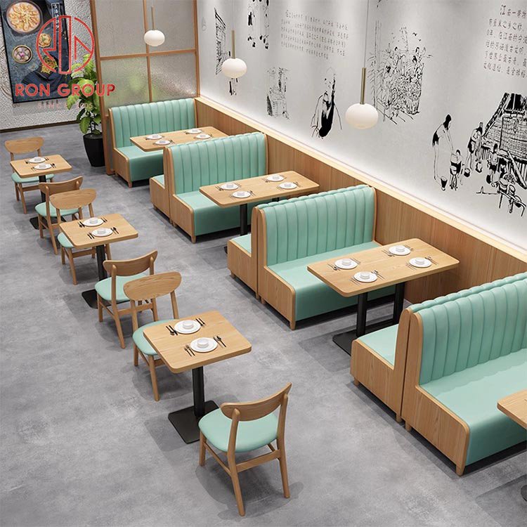 Wholesale modern simple high quality commercial coffee dining black Iron frame base wood top restaurant table