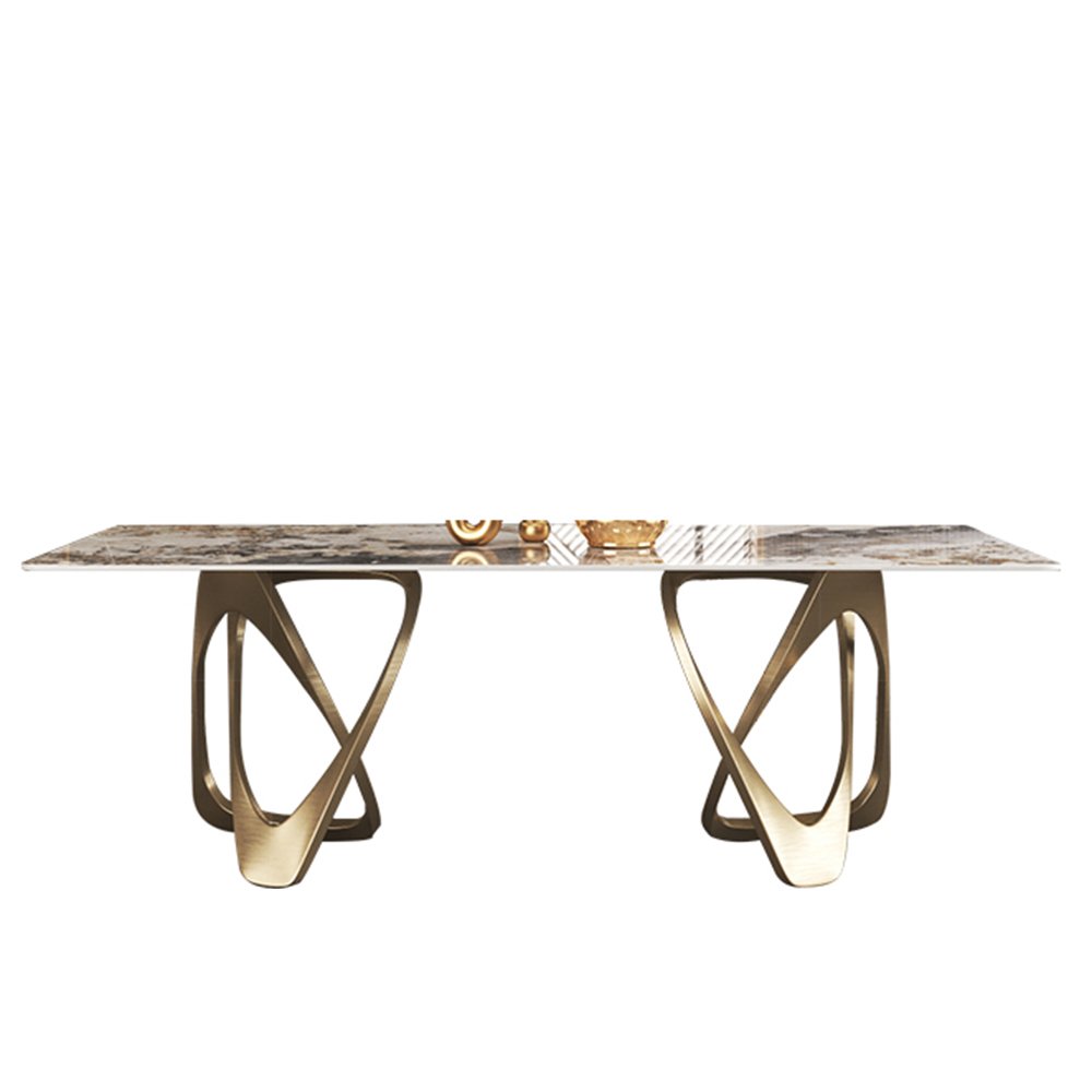Luxury design dinning table and chair set modern kitchen daining restaurant gold legs dining room table