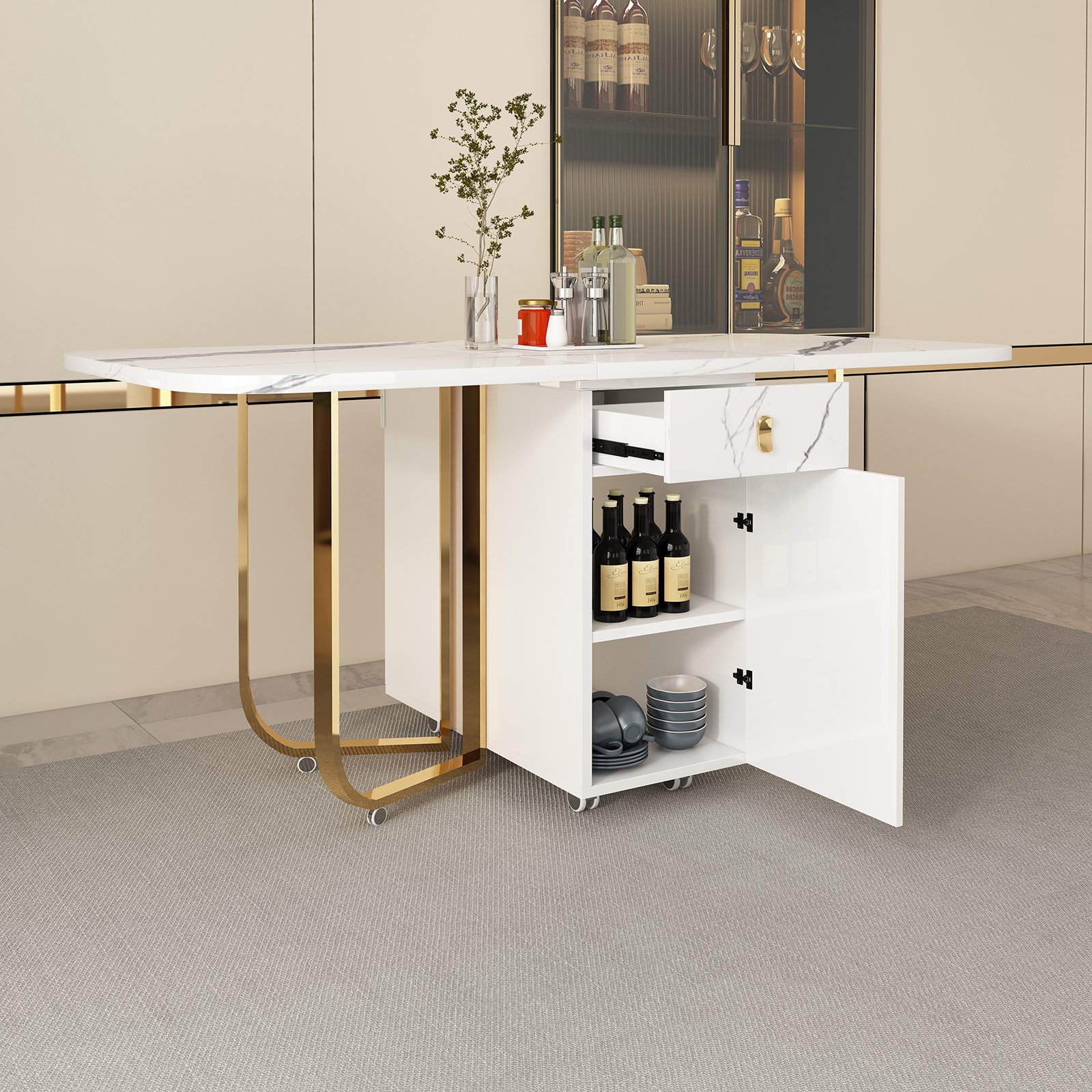 Simple Household Custom Modern Style Coffee Table Square Marble Fashion Table Stainless Steel Porch Coffee Table