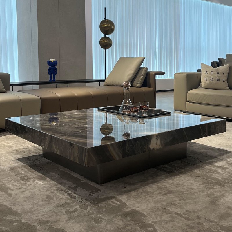 Natural marble coffee table Italian original design home villa modern simple rectangular natural luxury marble coffee table