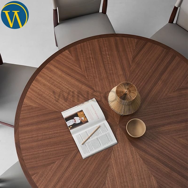 Luxury high-grade villa artificial stone solid wood countertop table dining room furniture modern 8 10 seat dining tables