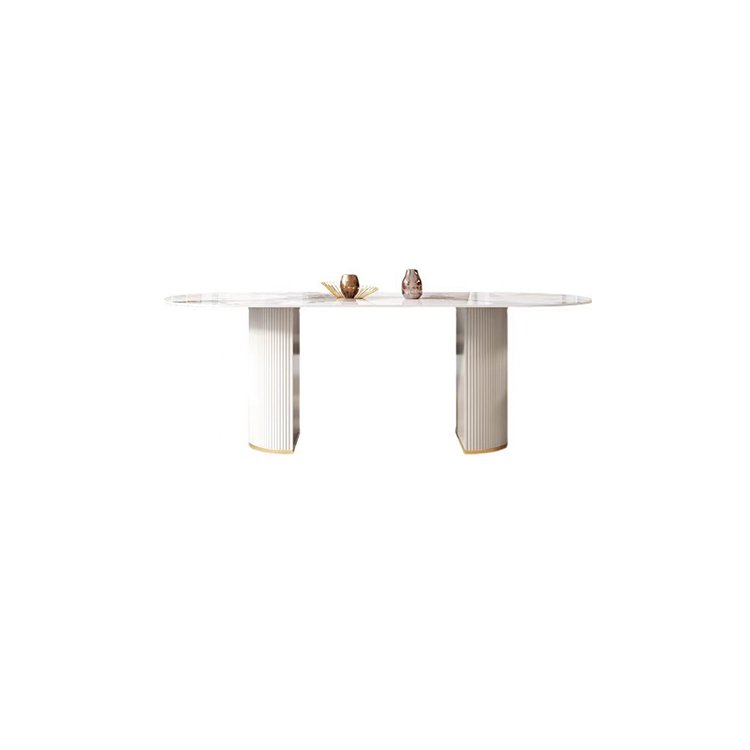 white sintered stone top modern high top oval dining bar table and chairs