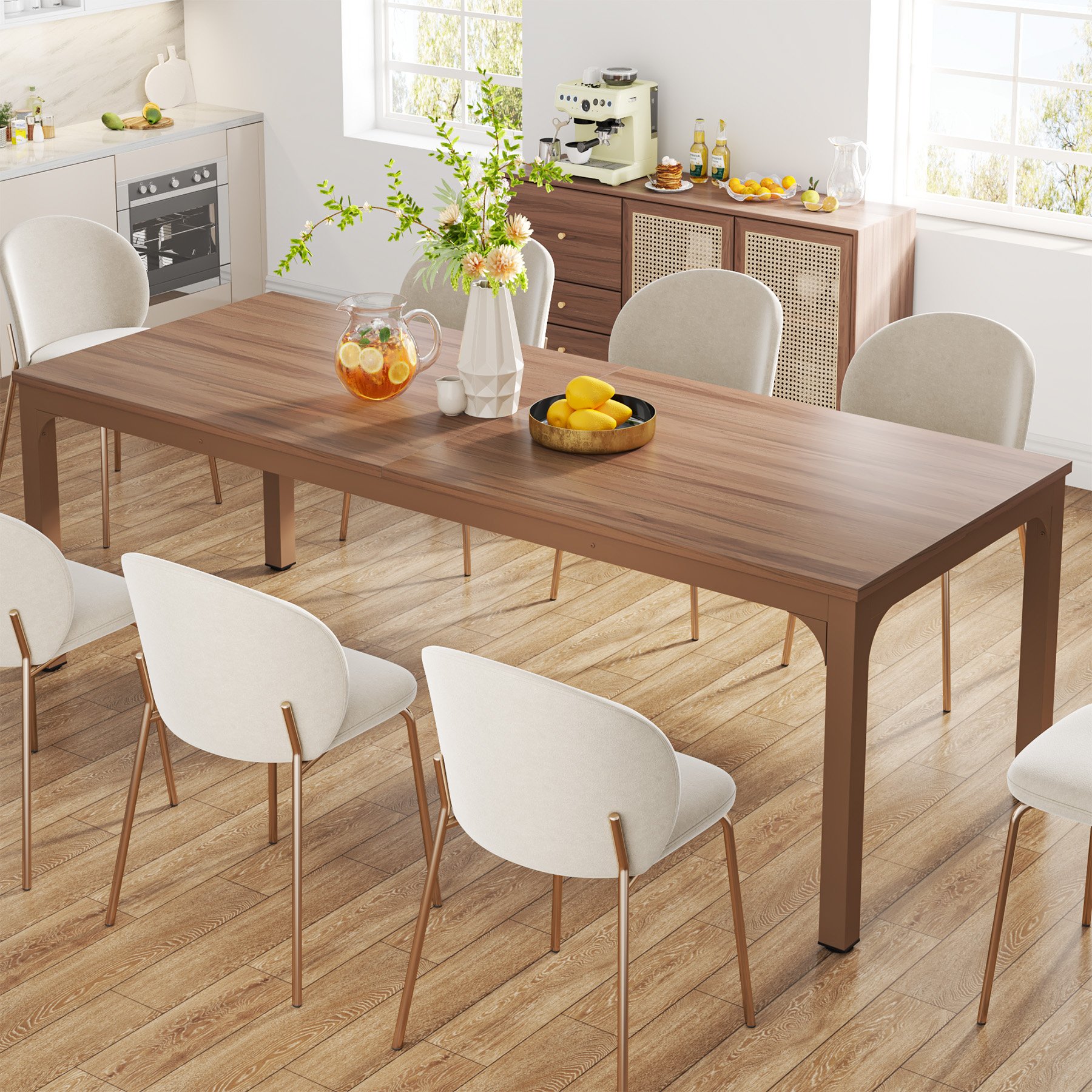 Tribesigns Dining Table for 6-8 Person 78 inch Large Long Rectangular Kitchen Dining Table for Dining Room(Only Table)