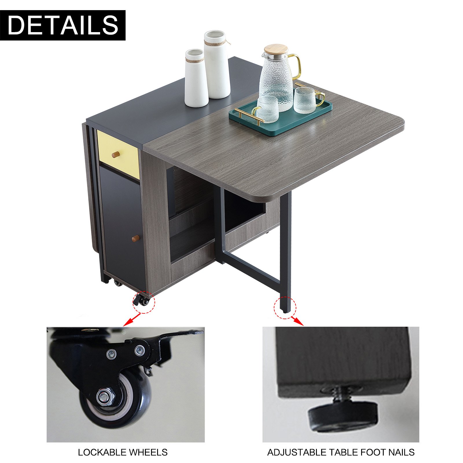 Luxury Postmodern Rock Kitchen Table Simple Multifunctional Folding Dining Chair Set Modern Office Workstation Furniture