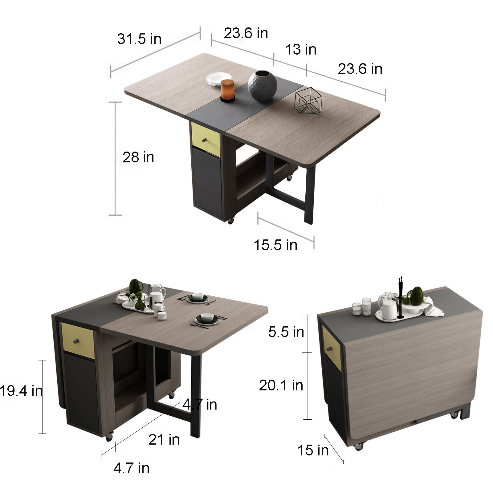 Luxury Postmodern Rock Kitchen Table Simple Multifunctional Folding Dining Chair Set Modern Office Workstation Furniture