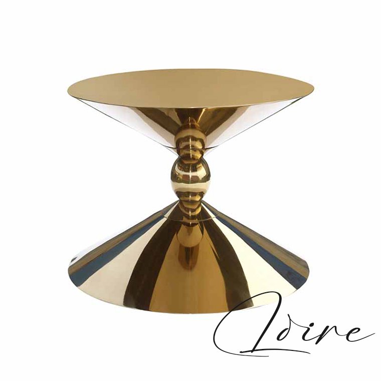 hot selling gold metal glass high luxury cocktail bar table for wedding banquet