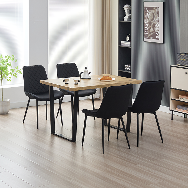 Wholesale Modern Design Dining Furniture Rectangular Wood Top Dining Table for Restaurant