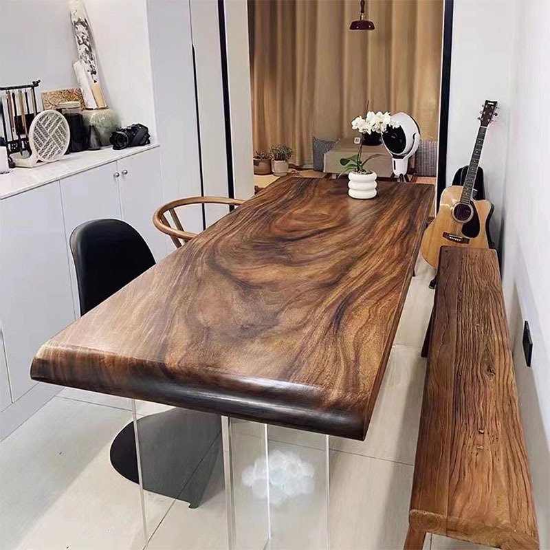 2024 Live edge Home Furniture Factory Direct Solid Walnut Wood Table