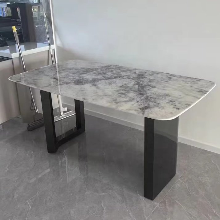 Luxury Classic Artificial Stone Dining Room Table Furniture Modern Restaurant Kitchen Dining Tables