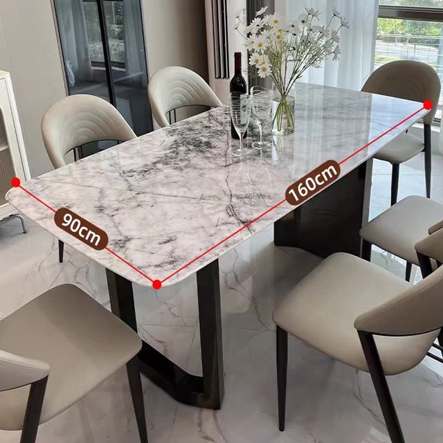 Luxury Classic Artificial Stone Dining Room Table Furniture Modern Restaurant Kitchen Dining Tables