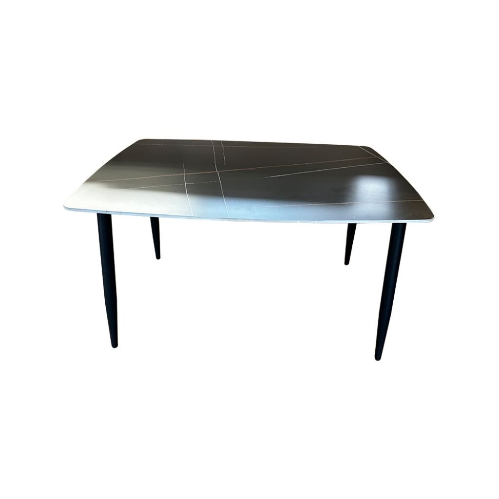 Wholesale Luxury Dining Table 120*80 Ceramic Stone Top Dining Table Set for Home Hotel Restaurant Furniture Square Dining Table