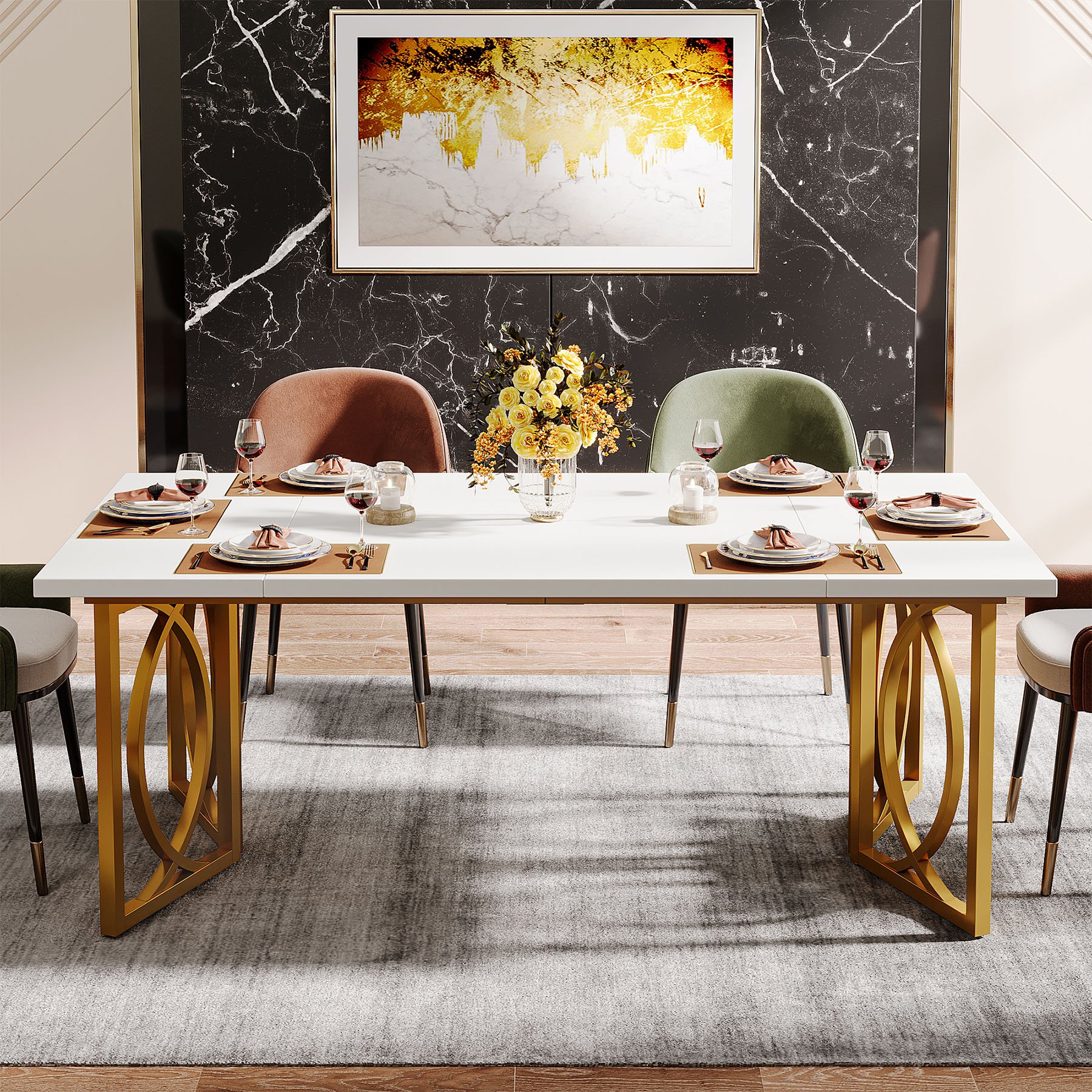 Luxury New Type Wholesale Multi Function Wood Dining Conference Table Wooden Dinning Table