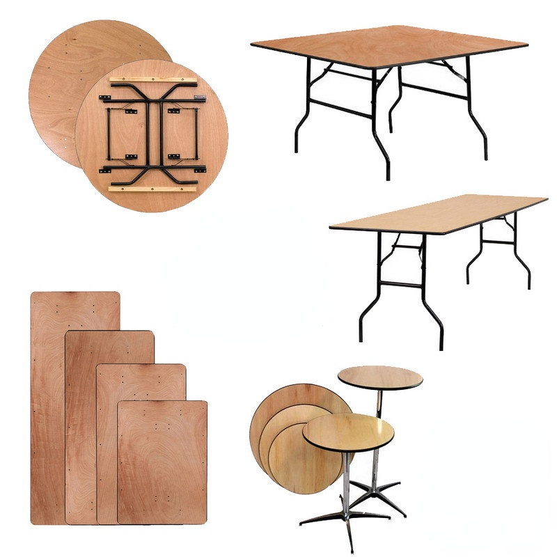 Banquet Dinner Wedding Party Round Solid Round Metal Folding Table