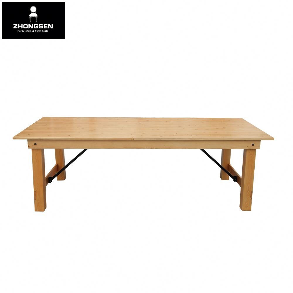 High Quality Best Sale Wooden Extension Rectangular Modern Elm Oak Beech Pine Wood Dining Farm Table