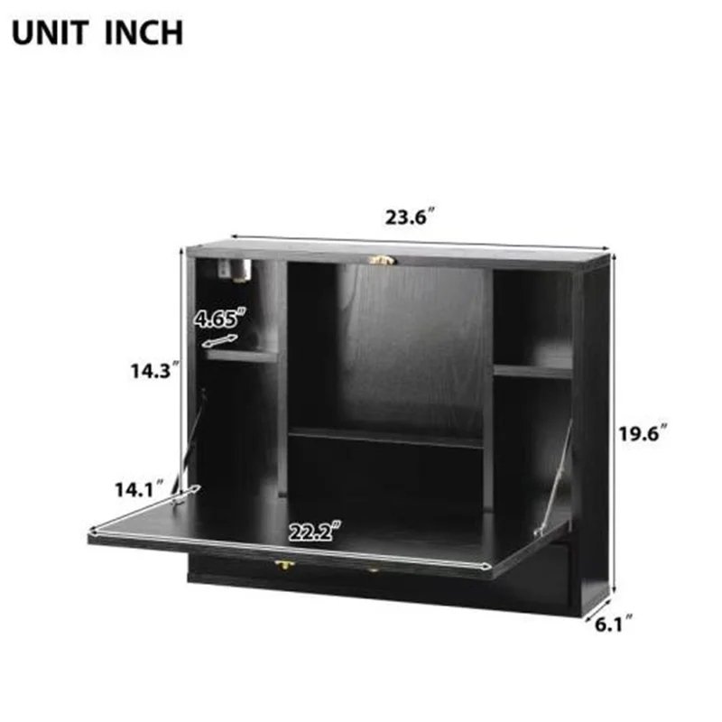 Wall-Mounted Folding Table For Office Home Kitchen,Folding Wall Mounted Workbench for Saving space