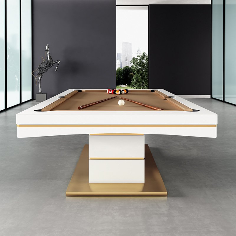 Luxury Dining Room Set With White Mirrored Wedding Table Gold Decor Restaurant Table For Home Hotel Snooker & Billiard Tables