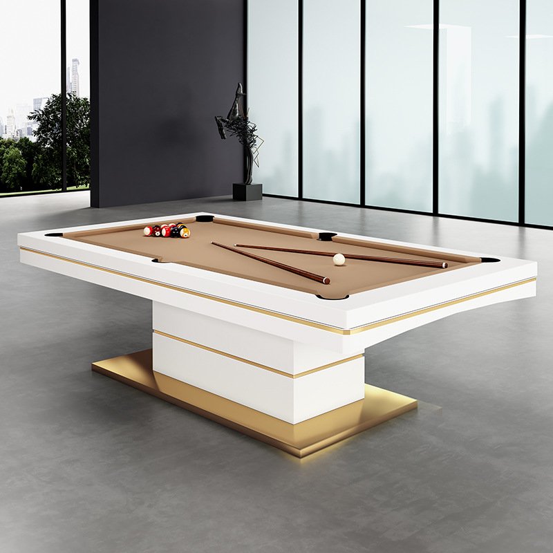 Luxury Dining Room Set With White Mirrored Wedding Table Gold Decor Restaurant Table For Home Hotel Snooker & Billiard Tables
