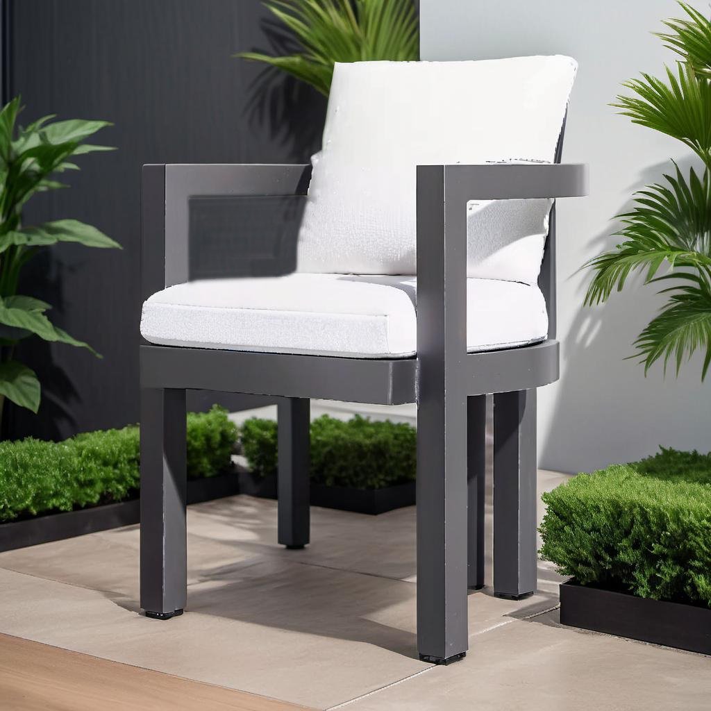 New arrival outdoor aluminum dinning set outdoor garden furniture metal dinning chair