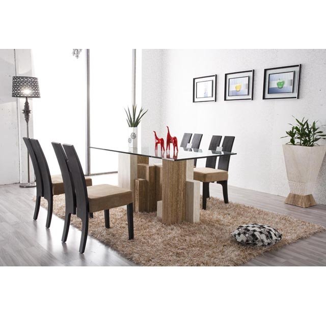 Concrete Dining Room Furniture Hot Sale Nature Marble Dining Table For 6 People