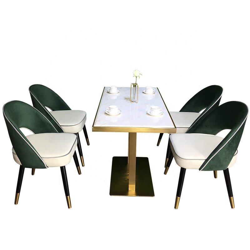Simple Dessert Shop Marble Square Table Restaurant Cafe Dining Table