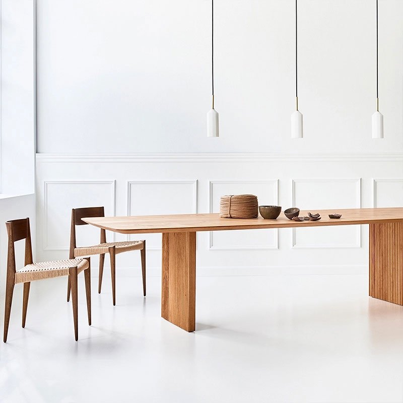 Nordic Simple Log Table Designer Medieval Light Luxury Solid Wood Dining Table Home Dining Table