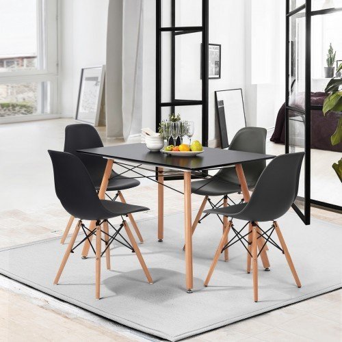 Nordic Simple Home Furniture Set Modern Kitchen Mdf Comedores 4 Sillas Wood Square Dining Table Not With Chairs