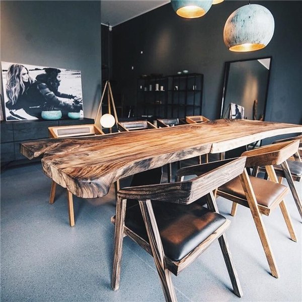 hot sale south america walnut large rustic wood restaurant dining table