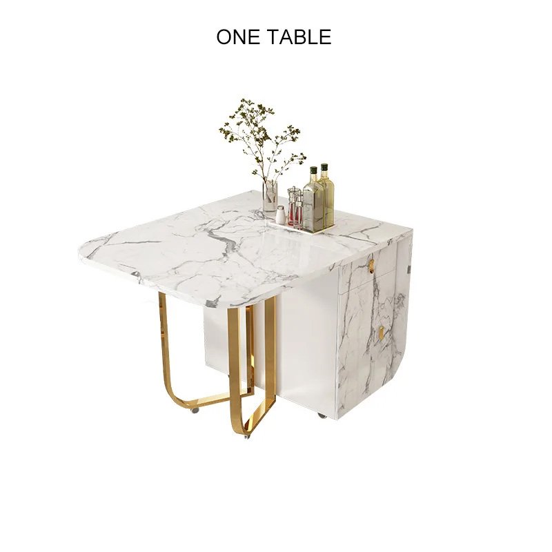 Modern Style Living Room Folding Marble Dining Table Porch Table Wooden Furniture Hall Top Corridor Decoration Table