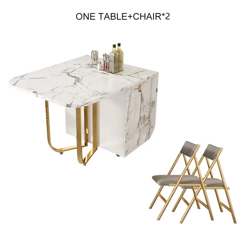 Modern Style Living Room Folding Marble Dining Table Porch Table Wooden Furniture Hall Top Corridor Decoration Table
