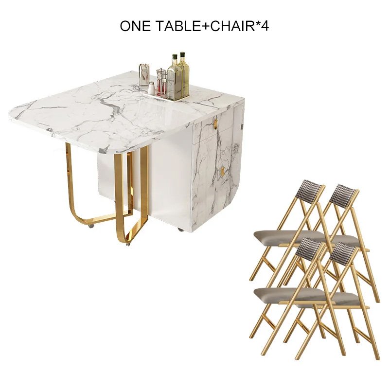 Modern Style Living Room Folding Marble Dining Table Porch Table Wooden Furniture Hall Top Corridor Decoration Table