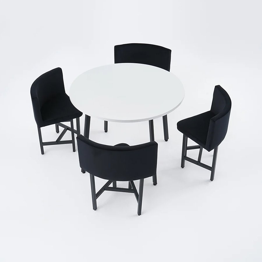 Hot-selling simple high-quality marble wood durable dining table and chair kitchen set
